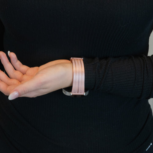 Bandz Coros Pace 2 verstelbare stalen band (roze)