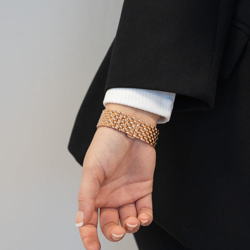 Bandz Coros Pace 2 stalen band 'Dragon' (rosé goud)