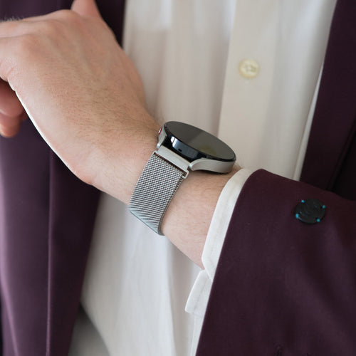 Bandz Garmin Venu 3 Milanese loop band (zilver)