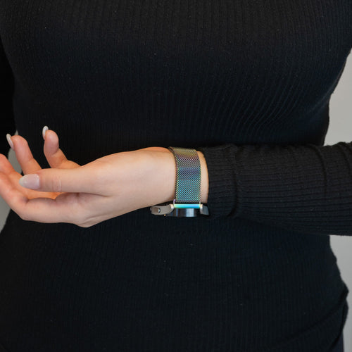 Bandz Garmin Vivoactive 6 Milanese loop band (regenboog)