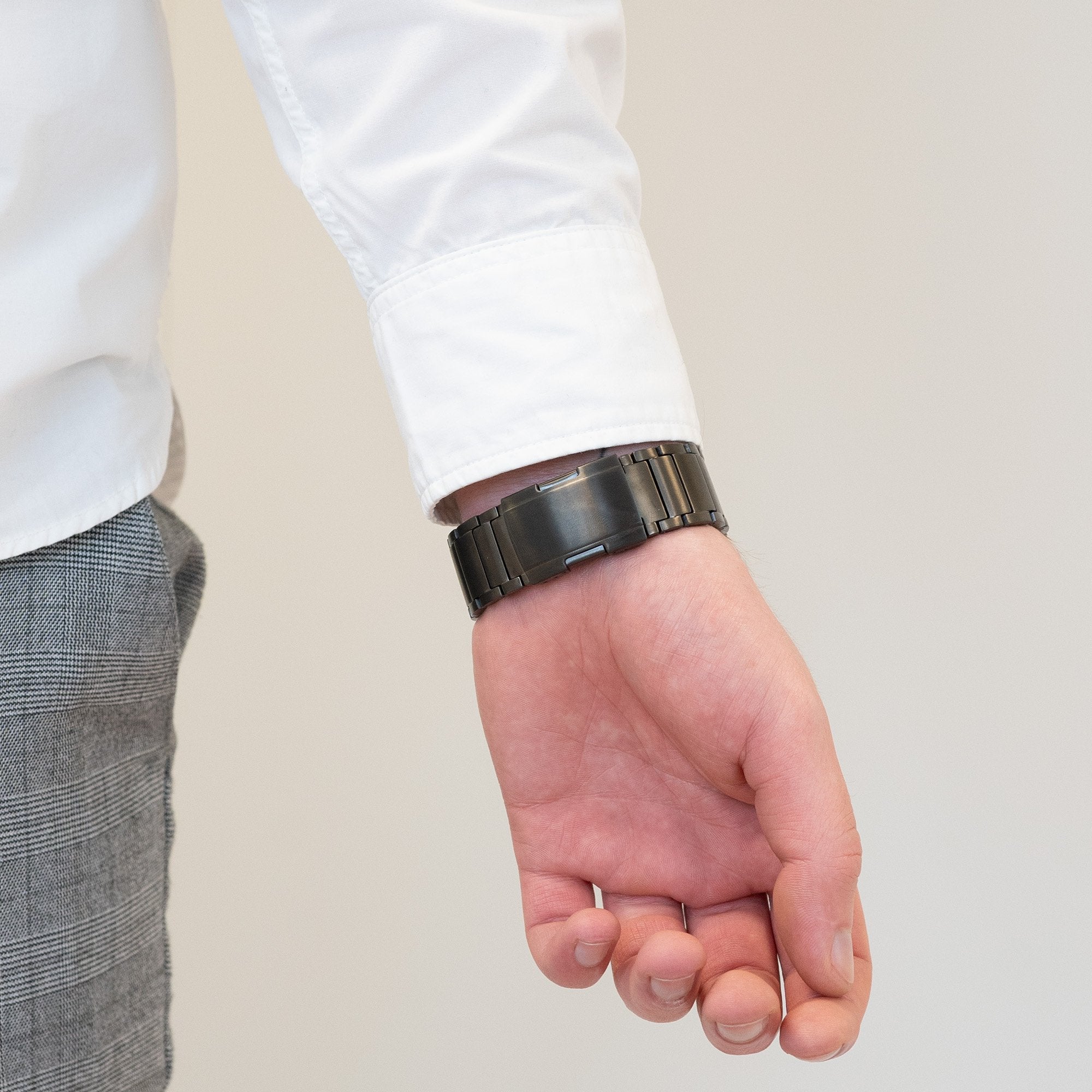 Bandz Garmin Venu 3 titanium schakel band (grafiet)