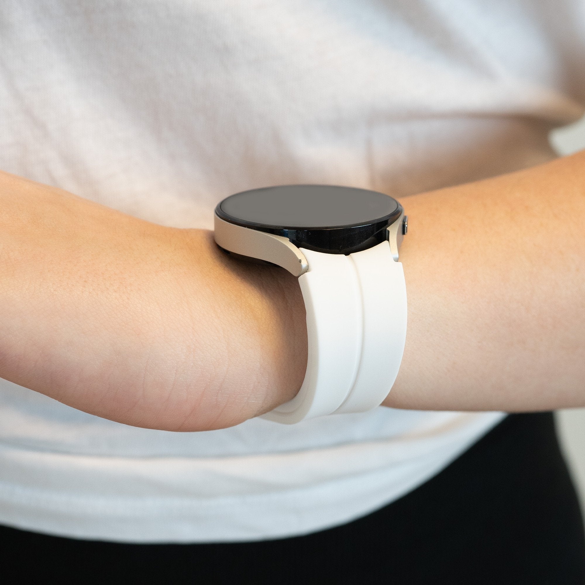 Bandz Samsung Galaxy Watch 4 40mm siliconen band 'Extreme' (wit)