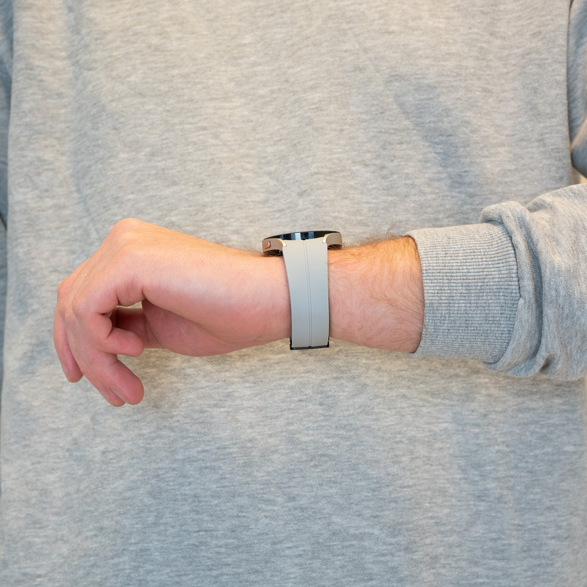 Bandz Samsung Galaxy Watch 5 Pro siliconen band met D-Buckle (grijs)