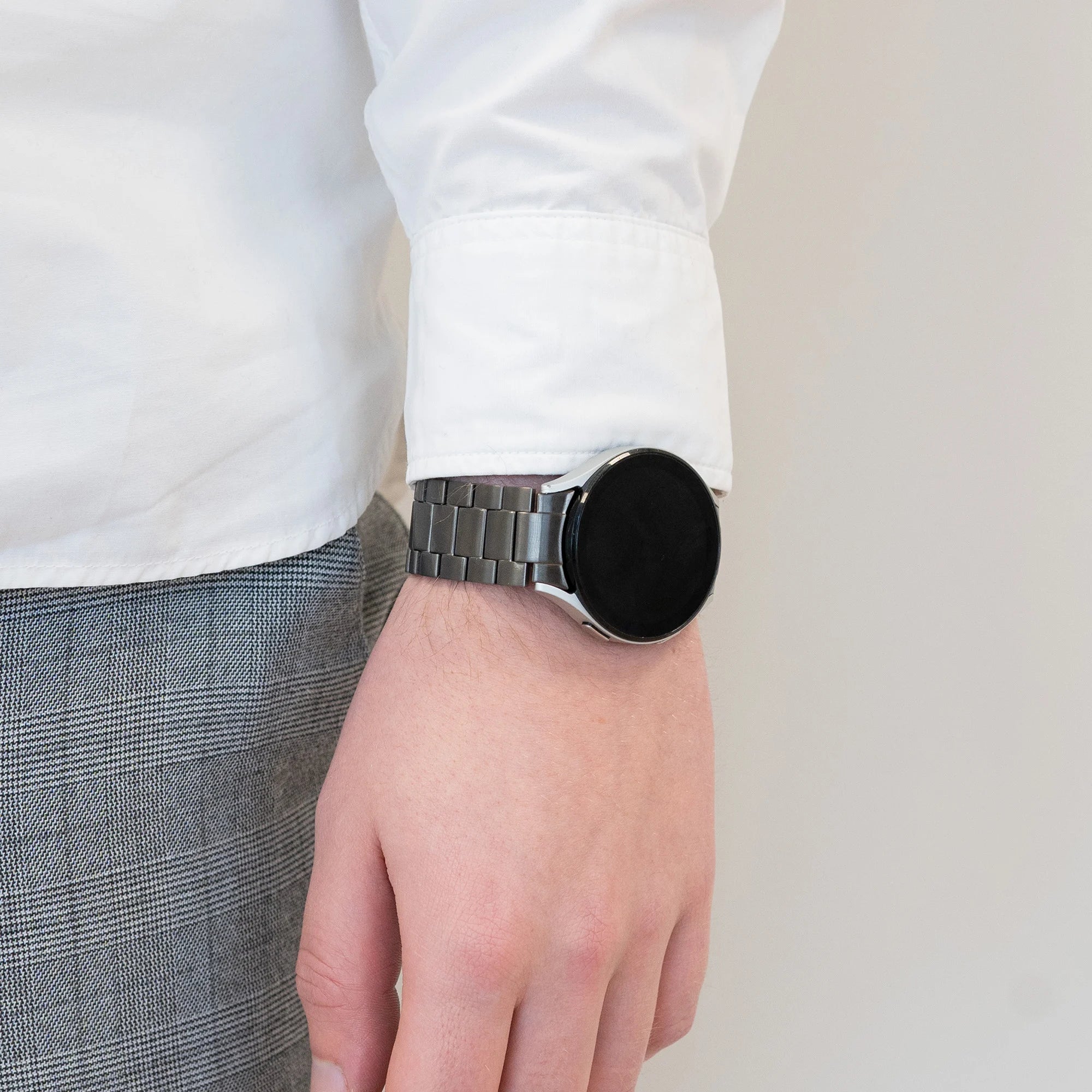 Bandz Samsung Galaxy Watch 6 - 40mm titanium schakel band (grafiet)