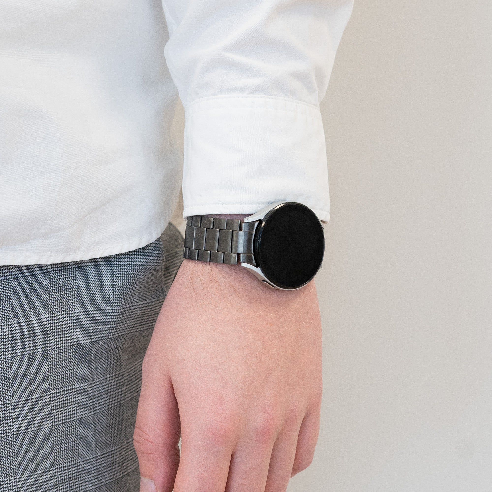 Bandz Samsung Galaxy Watch 5 - 40mm titanium schakel band (grafiet)