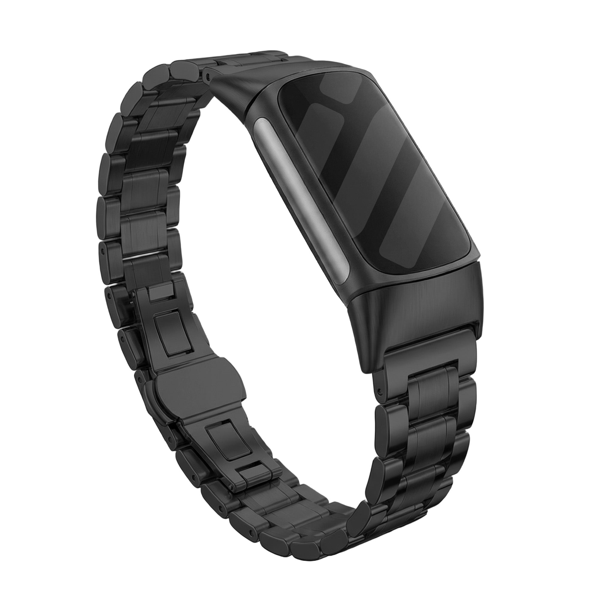 Fitbit Charge 6 metalen schakel band (zwart)