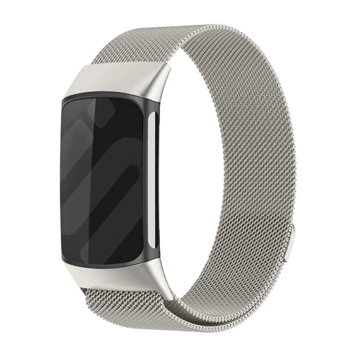 Fitbit Charge 6 Milanese band (sterrenlicht)