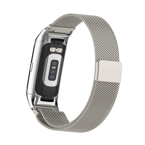 Fitbit Charge 6 Milanese band (sterrenlicht)