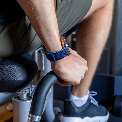 Bandz Apple Watch Ultra nylon band 'Classic' (blauw mix)