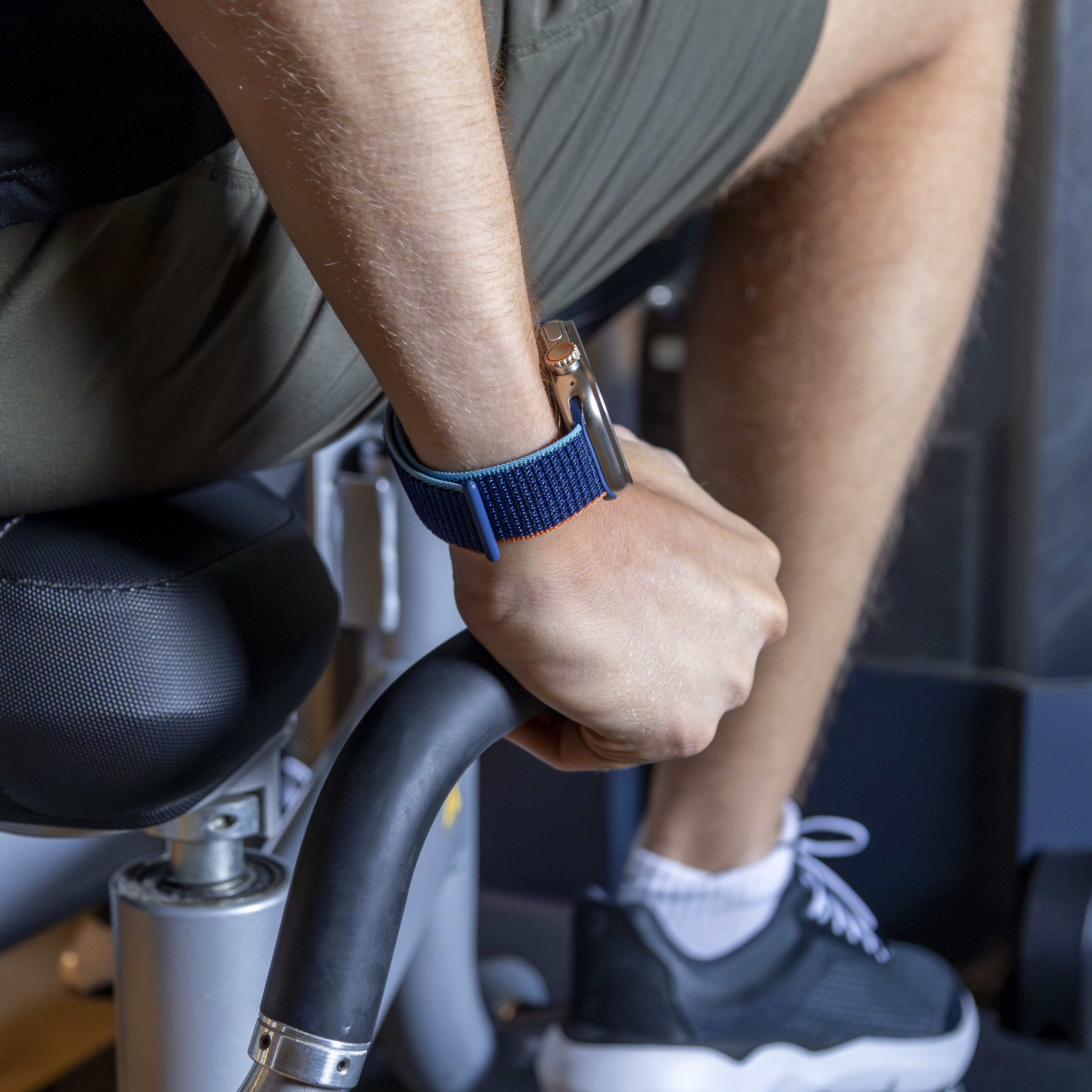 Bandz Apple Watch nylon band 'Classic' (donkerblauw mix)