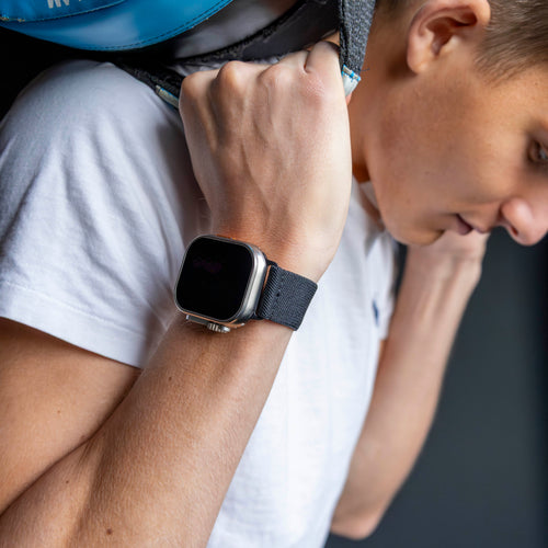 Apple Watch elastisch bandje (zwart)