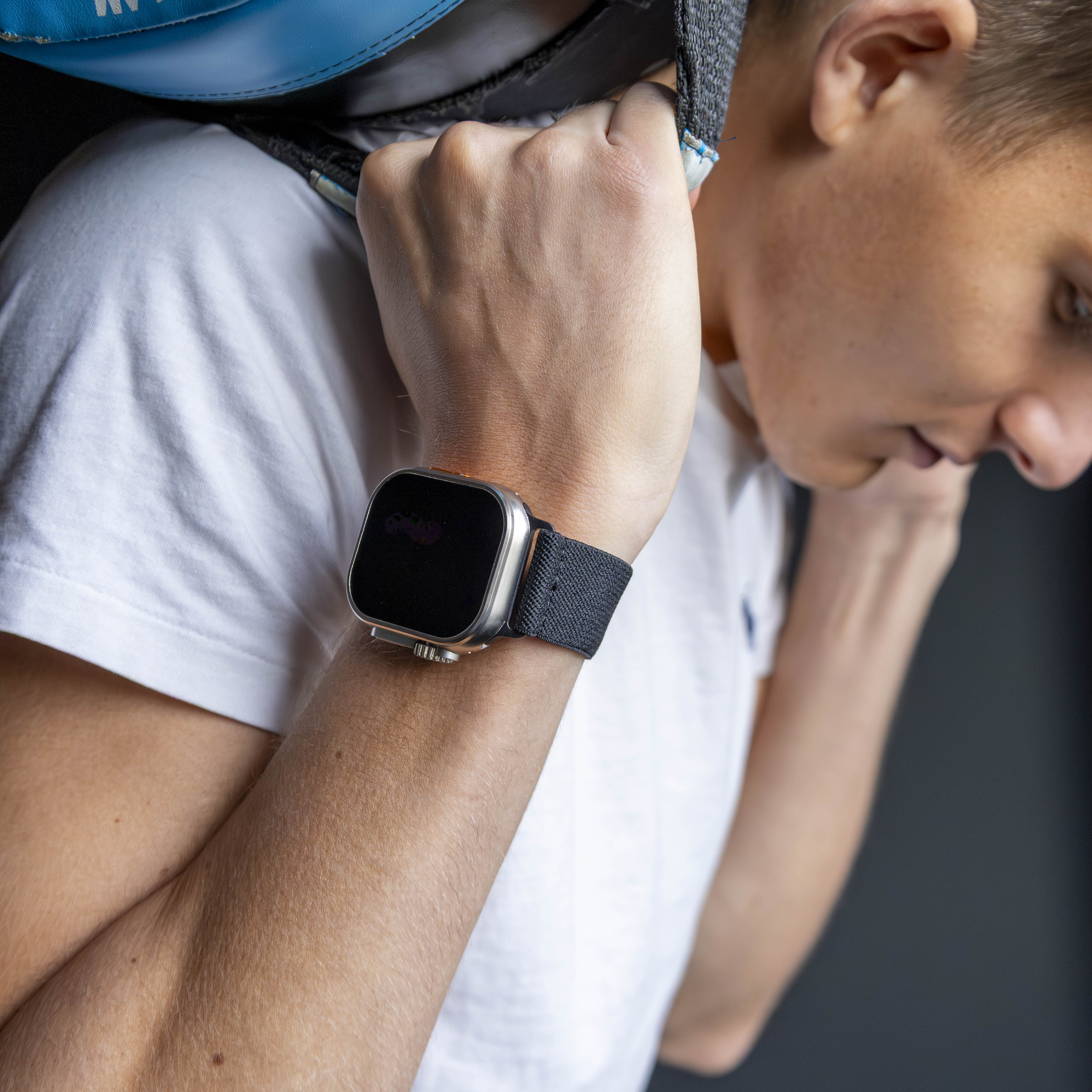 Apple Watch elastisch bandje (zwart)