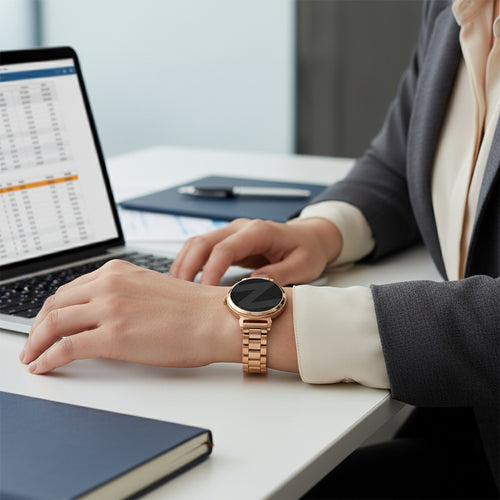 Bandz Pebble Round 2 - 14mm stalen band 'Classic' (roségoud)