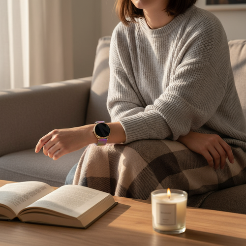 Bandz Pebble Round 2 - 14mm Milanese loop band (regenboog)