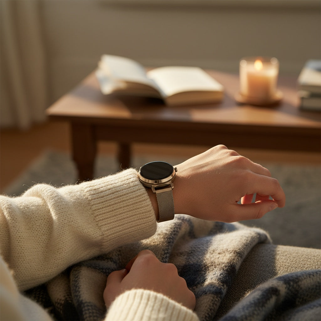 Garmin Lily 2 Milanese band (champagne goud)