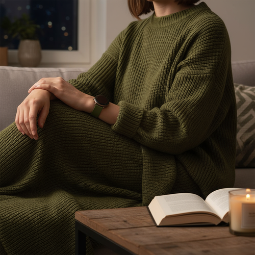 Pebble Round 2 - 14mm luxe siliconen bandje (groen)