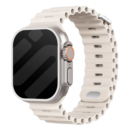 Apple Watch Ocean bandje met druksluiting (sterrenlicht)
