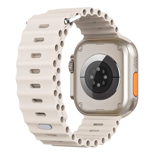 Apple Watch Ocean bandje met druksluiting (sterrenlicht)