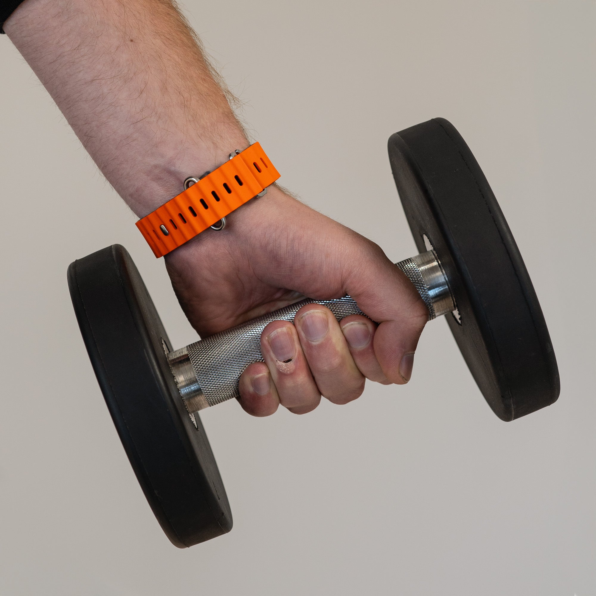 Apple Watch Ocean bandje met druksluiting (oranje/zwart)