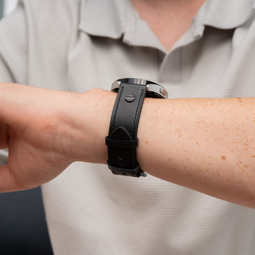 Amazfit Bip U (Pro) Leather Strap with Screw (Black)