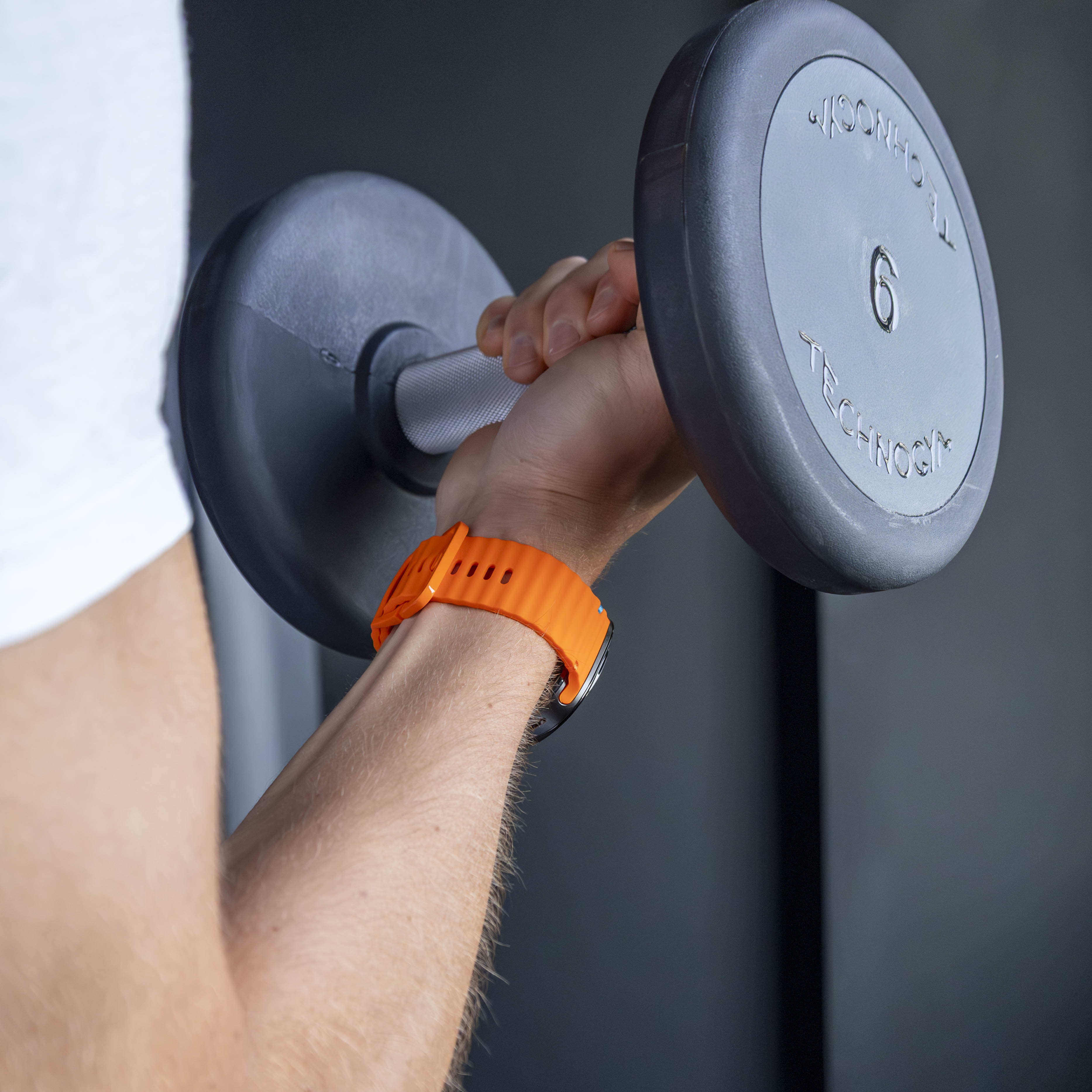 Samsung Galaxy Watch Ultra wave siliconen bandje (oranje)