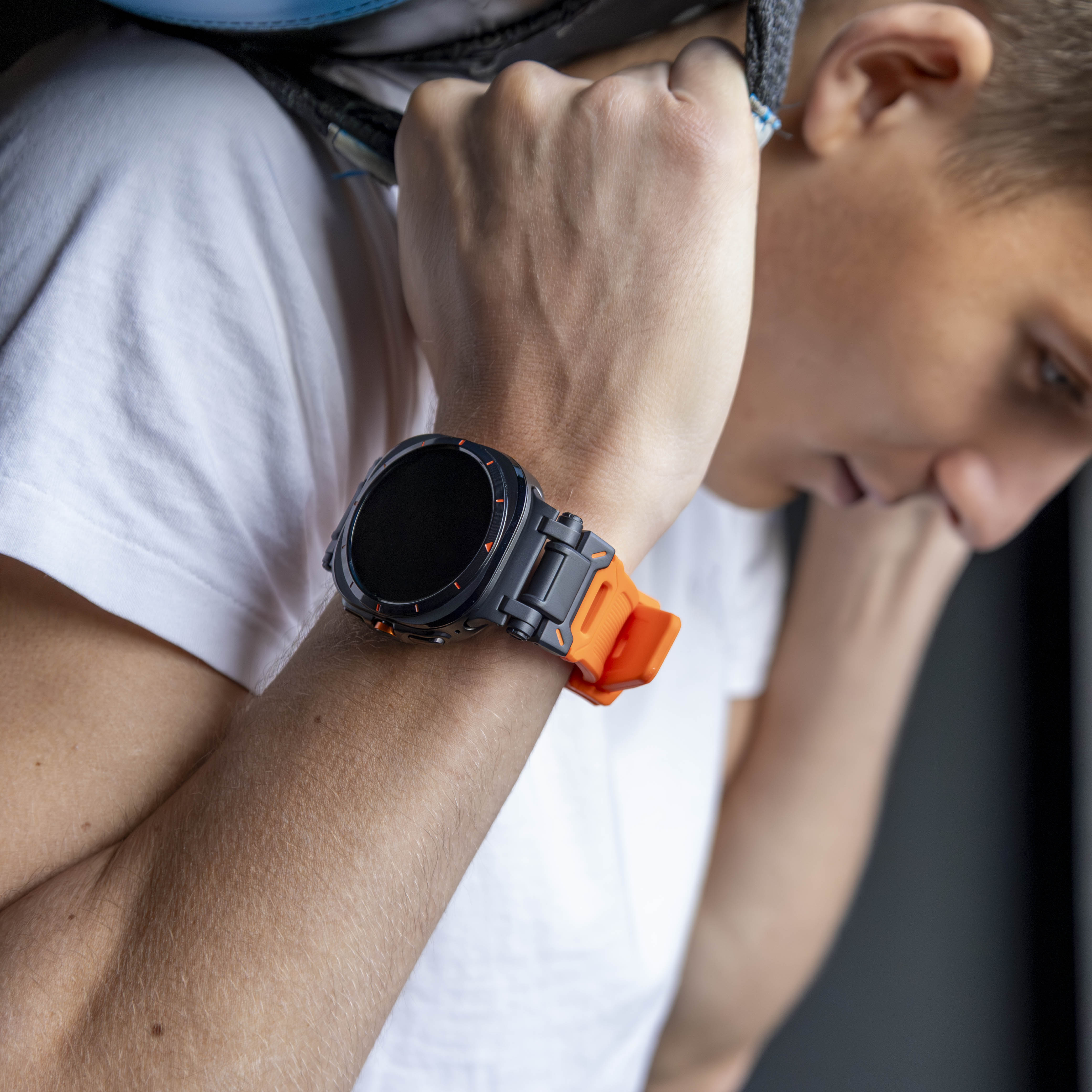 Samsung Galaxy Watch Ultra 'Explorer' TPU Strap (Orange with Black)