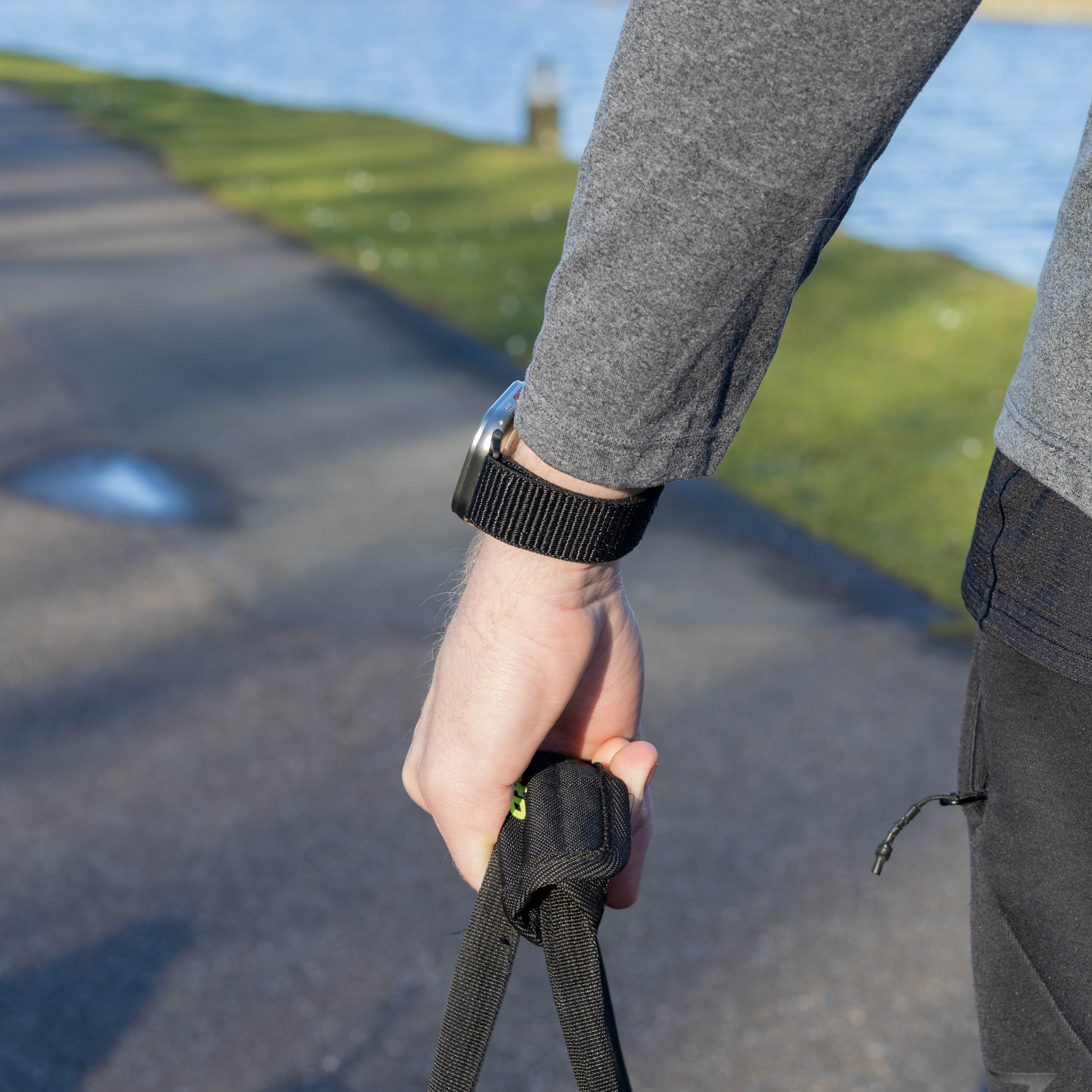 Bandz Apple Watch nylon band 'Classic' met P-buckle (zwart)