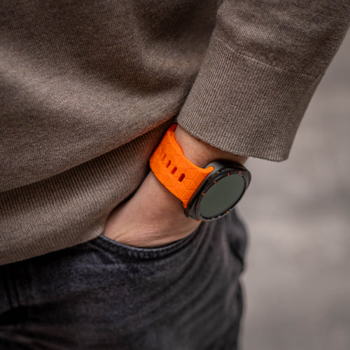 Samsung Galaxy Watch Ultra 2 siliconen band 'Hexagons' (oranje)