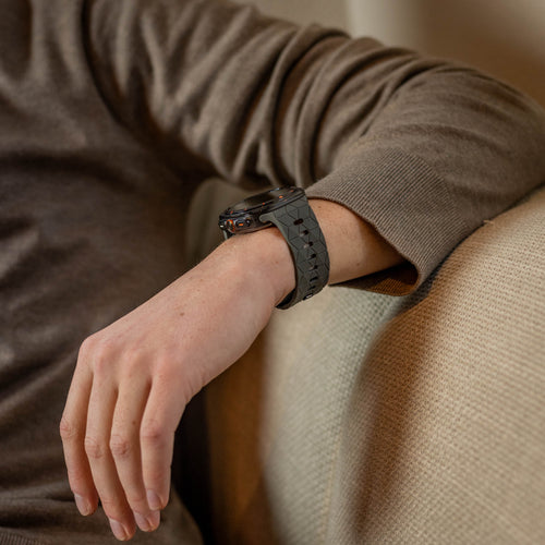 Bandz Samsung Galaxy Watch Ultra siliconen band 'Hexagons' (donkergrijs)