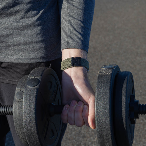 Garmin Forerunner 265 gevlochten band met P-buckle (groen)