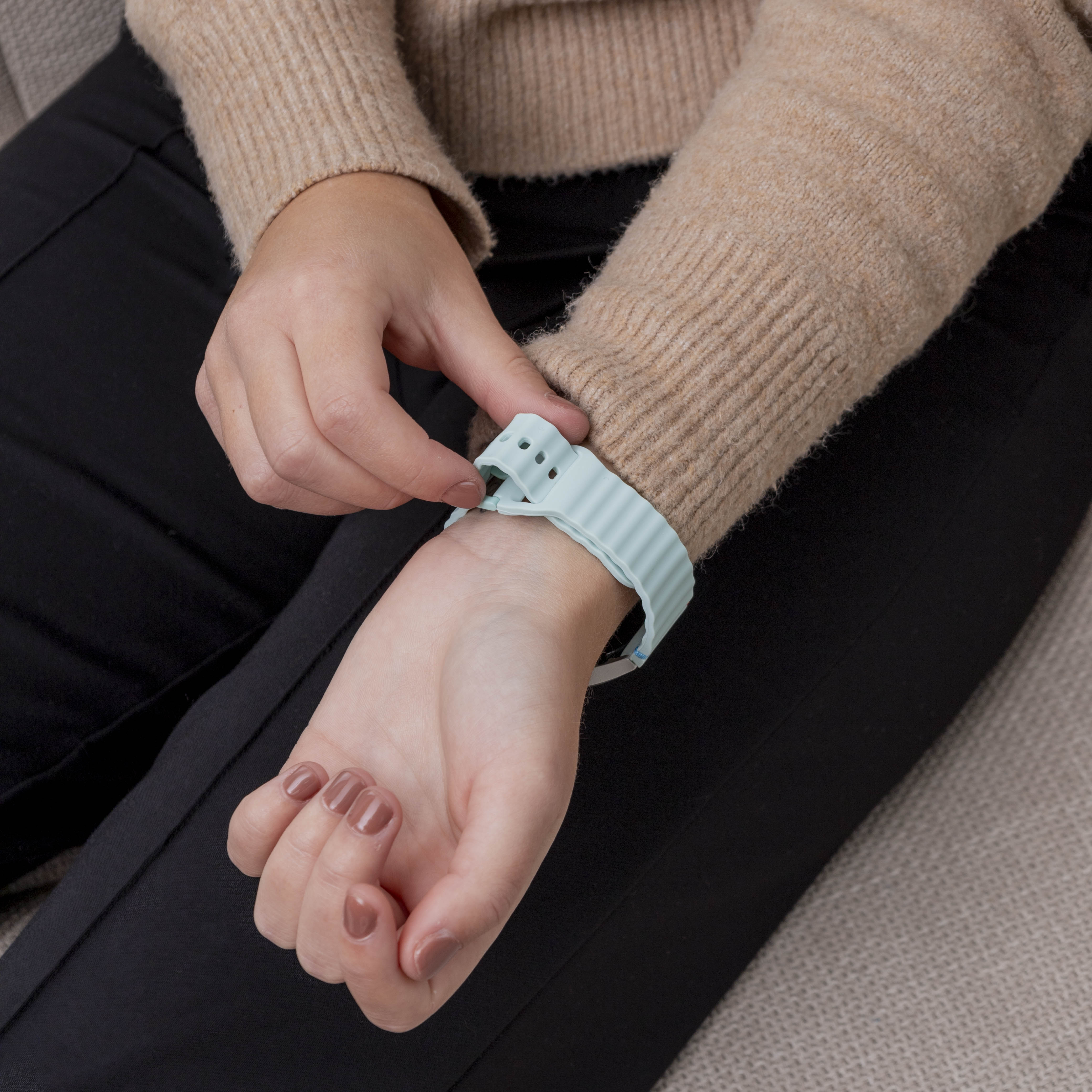 Samsung Galaxy Watch 5 40mm Wave bandje (lichtgroen)