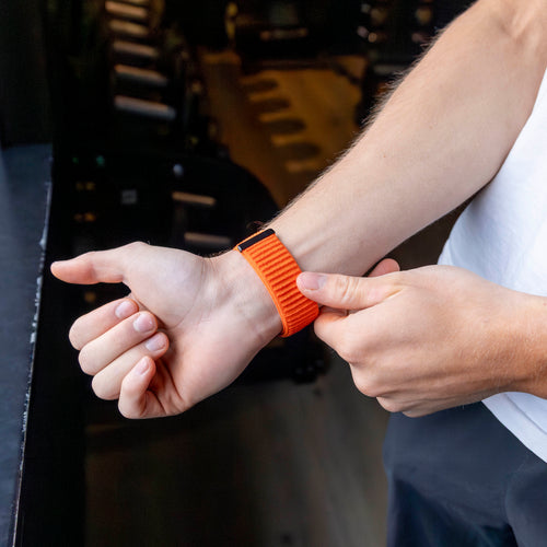 Apple Watch Ultra wave nylon bandje (oranje)