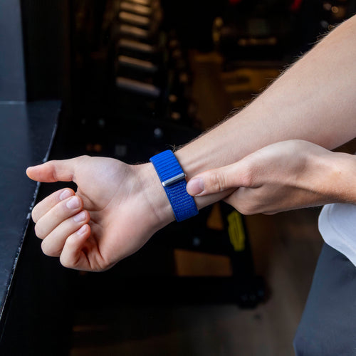 Apple Watch Ultra wave nylon bandje (fel blauw)