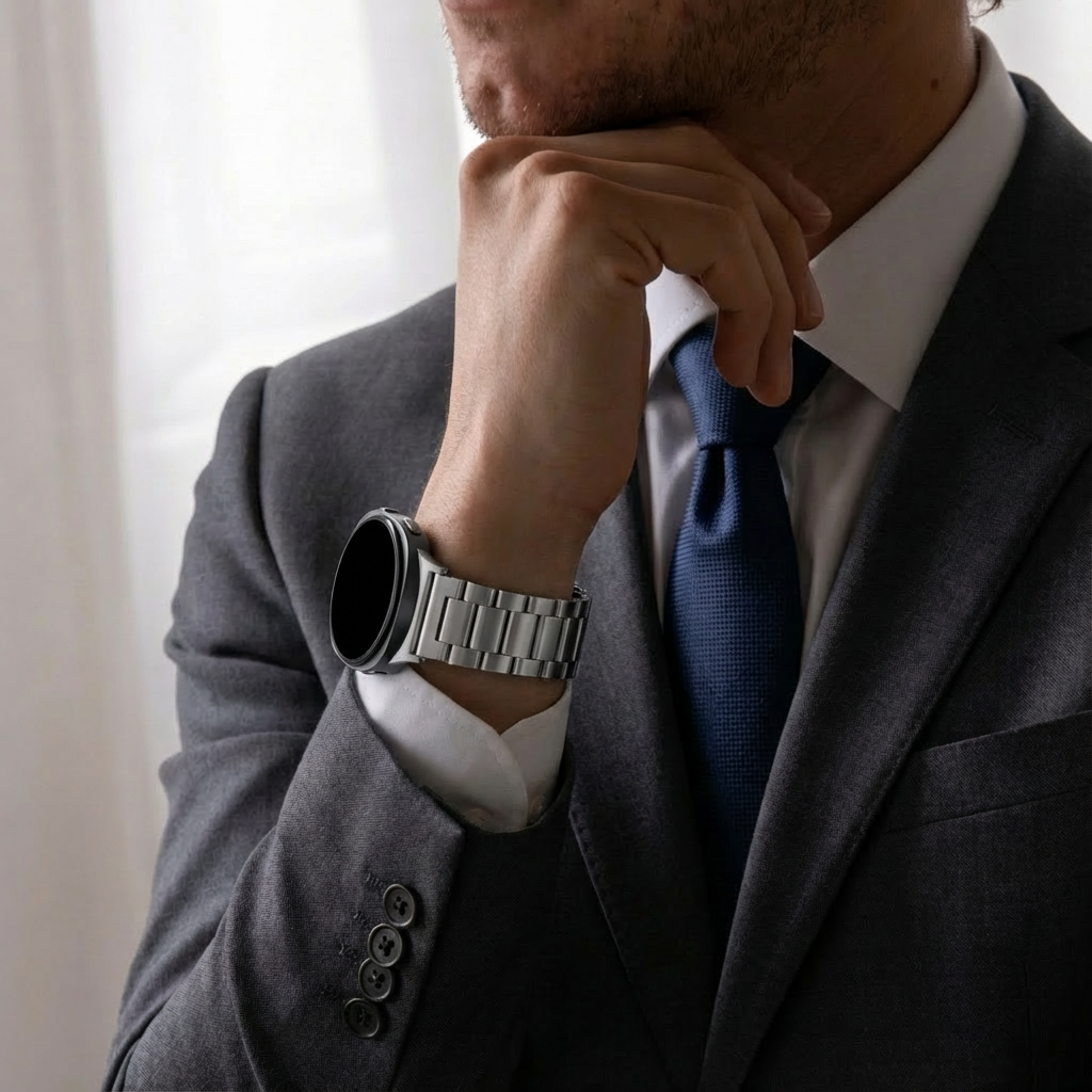 Samsung Galaxy Watch 8 - 44mm titanium bandje (zilver)