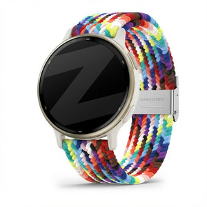 Bandz Garmin Vivoactive 5 Woven Nylon Strap (Rainbow)