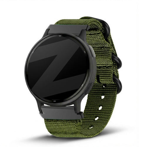 Bandz Garmin Vivoactive 5 nylon band met gesp (groen)