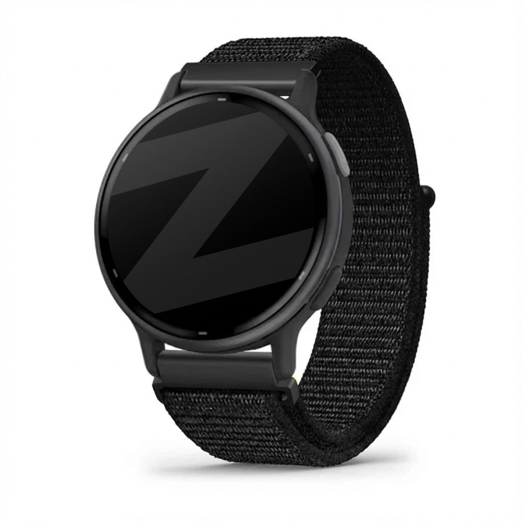 Bandz Garmin Vivoactive 5 nylon loop band (zwart)
