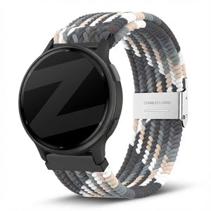 Bandz Garmin Vivoactive 5 gevlochten nylon band (zwart mix)