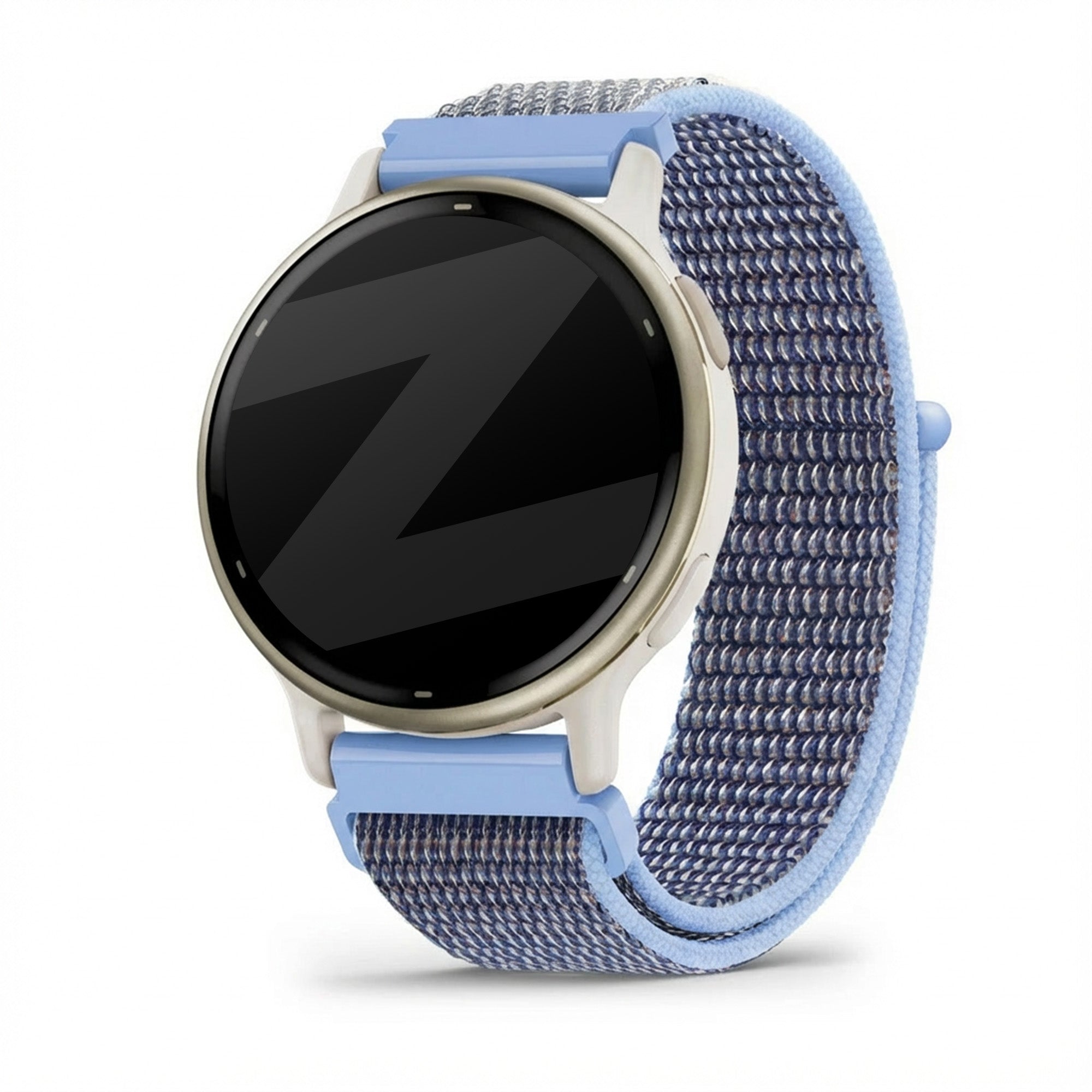 Bandz Garmin Vivoactive 5 nylon loop band (azure blauw)