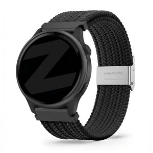 Bandz Garmin Vivoactive 6 gevlochten nylon band (zwart)