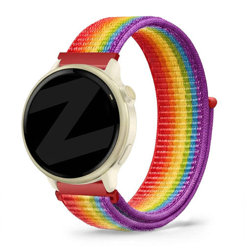 Bandz Garmin Vivoactive 6 Nylon Loop Strap (Rainbow)