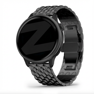 Bandz Garmin Vivoactive 6 stalen band 'Dragon' (zwart)