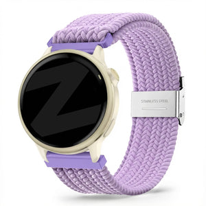 Bandz Garmin Vivoactive 6 gevlochten nylon band (lichtpaars)