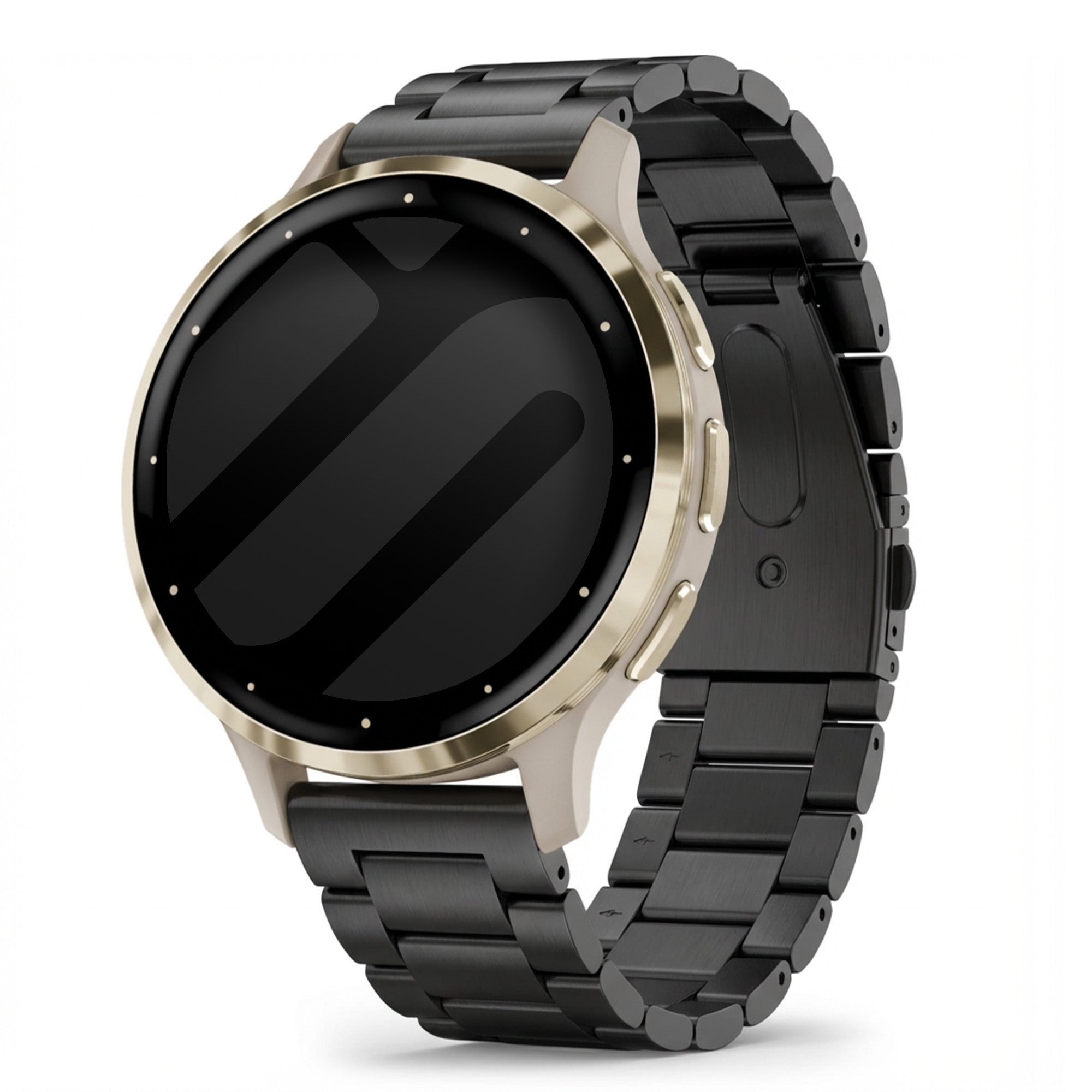 Garmin Venu 3s stalen band (zwart)