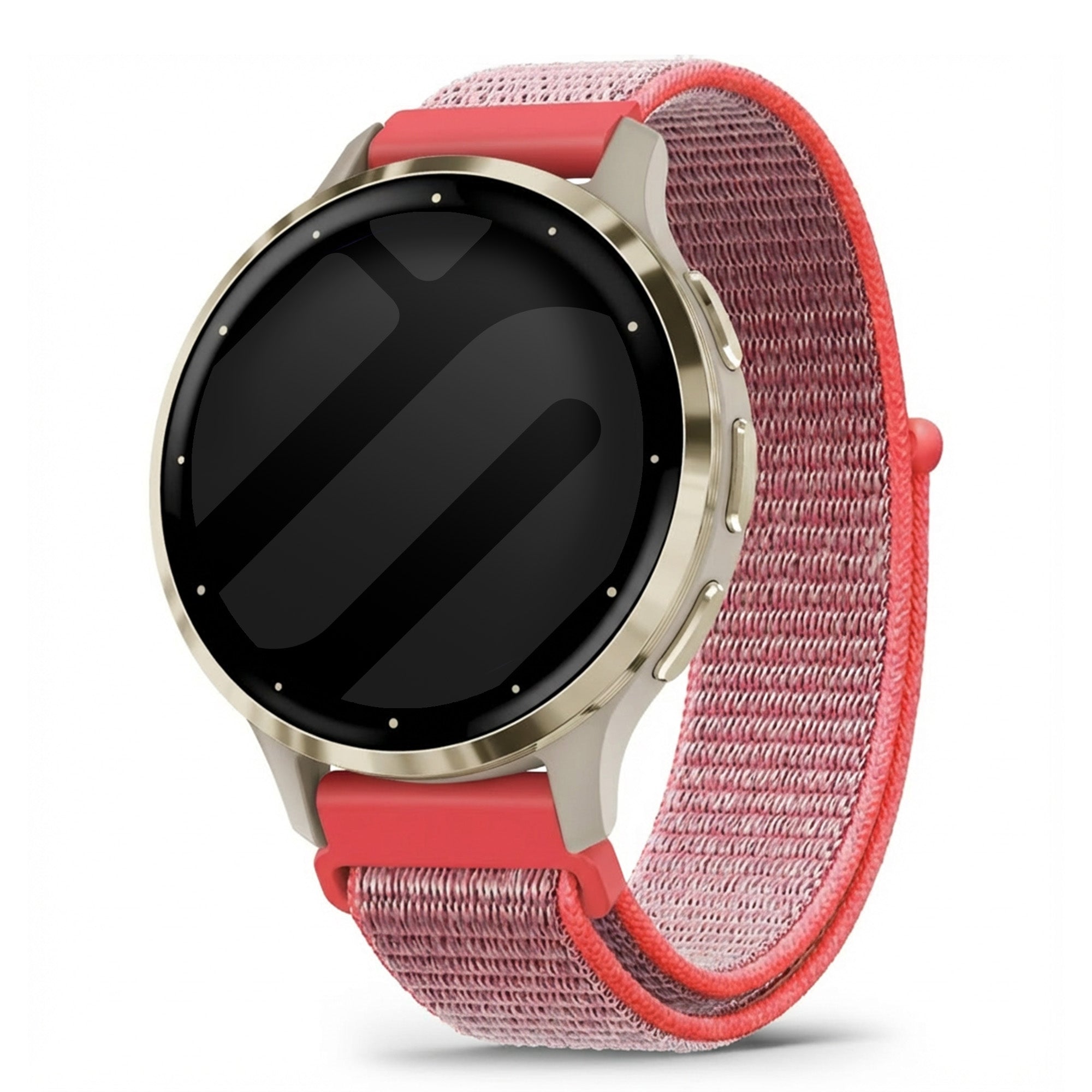 Garmin Venu 3s nylon band (roze/rood)