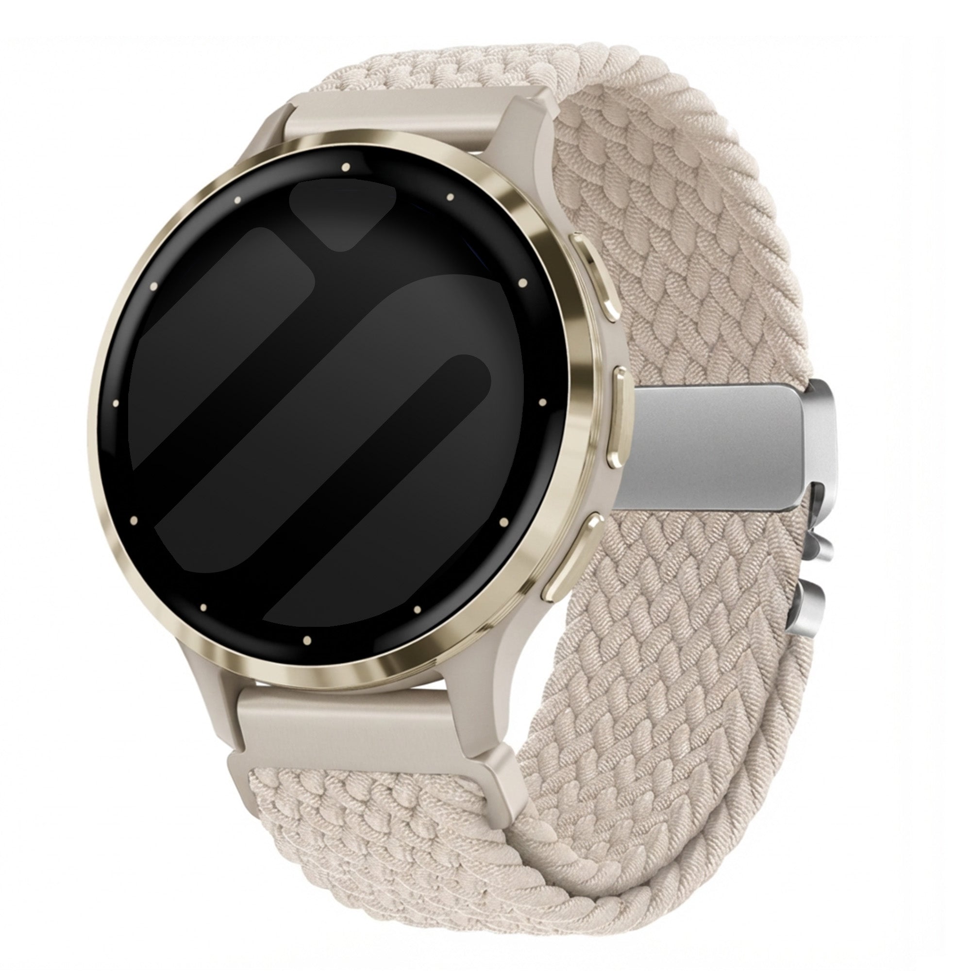 Garmin Venu 3s gevlochten band met P-buckle (sterrenlicht)