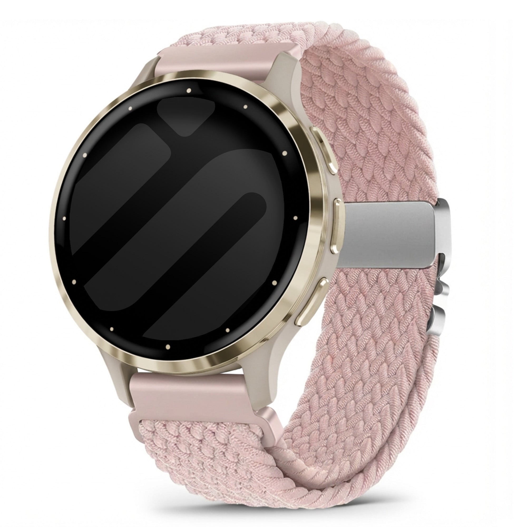 Garmin Venu 3s gevlochten band met P-buckle (roze)