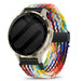 Garmin Venu 3s gevlochten band met P-buckle (regenboog)