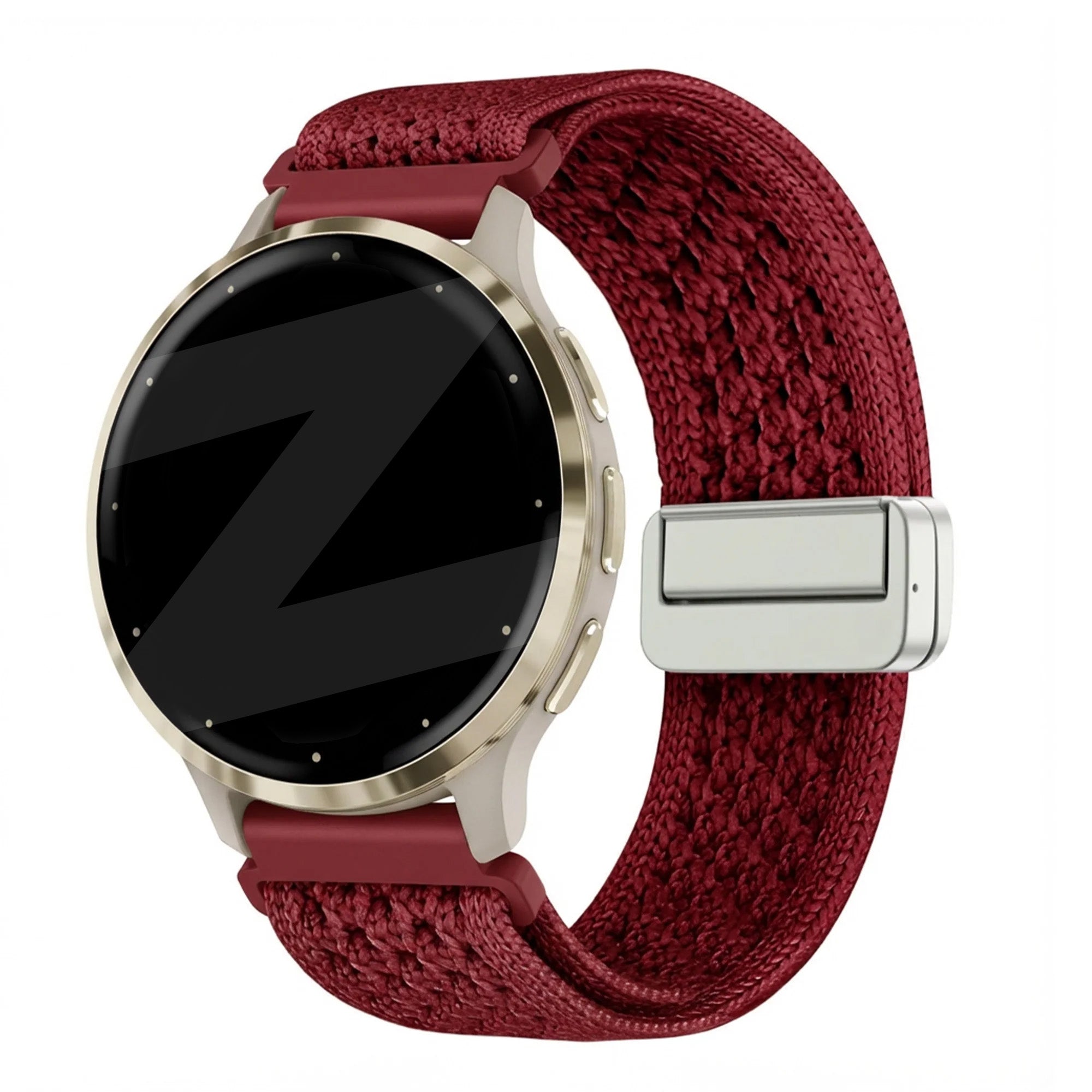 Bandz Garmin Venu 3s vintage nylon band (wijnrood)