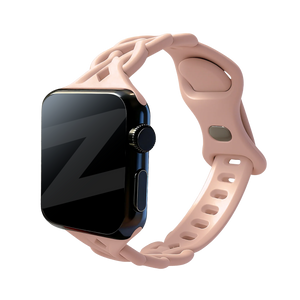 Bandz Apple Watch siliconen band 'Braided' (pink sand)